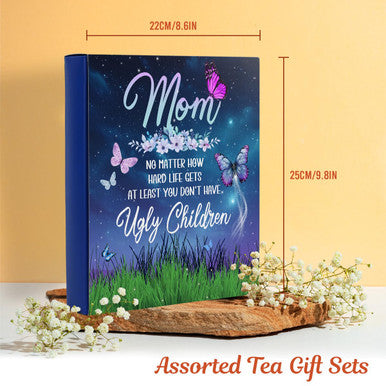 Engintea Mothers Day Tea Sampler s Set Box - Unique for Mom from Daughter Son - Herbal Green & Black Tea Set For Women Mother Tea Lovers - Relax Selection Tea - 45 Tea Bags 9 Flavors