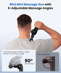 Bob And Brad D2 Mini Massage Gun With 6 Adjustable Angle, Small Deep Tissue Massage Gun, Travel Portable Percussion Muscle Massager Gun With 5 Speeds And 5 Replacement Heads, Fsa And Hsa Eligible