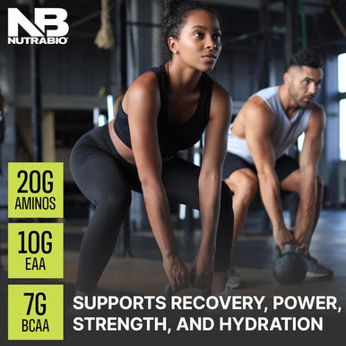 Nutrabio Intra Blast and Pre-Workout Powder - Advanced Electrolyte Performance Drink - Amino Acid Recovery EAA/BCAA Formula - Non-GMO and Gluten - Passion Fruit - 30 Servings