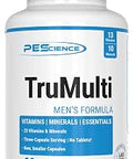 PEScience TruMulti Multivitamin for Men Daily Formula with Premium Vitamin C D Zinc Chromium Picolinate Supplement for Immune Support Chelated Minerals 90 Easy to Swallow Capsules