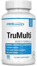 PEScience TruMulti Multivitamin for Men Daily Formula with Premium Vitamin C D Zinc Chromium Picolinate Supplement for Immune Support Chelated Minerals 90 Easy to Swallow Capsules
