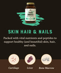 HEART & SOIL ÃƒÂ¢Ã¢â€šÂ¬Ã¢â‚¬Å“ 3000mg Skin Hair and Nails Support Supplement with Grass Fed Beef Liver Bone Marrow Cartilage Biotin Collagen Vitamins A Riboflavin Elastin ÃƒÂ¢Ã¢â€šÂ¬Ã¢â‚¬Å“ 180 Capsules