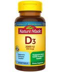 Nature Made Vitamin D3 90 Softgels Vitamin D 2000 Iu (50 Mcg) Helps Support Immune Health Strong Bones And Teeth & Muscle Function 250% Of The Daily Value For Vitamin D In One Daily Softgel