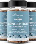 Eu Natural Conception Fertility Supplements for Women 3-Pack Bundle Aids Ovulation Hormonal Balance & Regular Cycles Prenatal Vitamin Support with Myo-Inositol Folate Folic Acid Vitex 180 Capsules