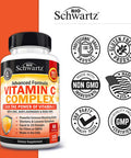 Vitamin C 1000mg Capsules with Zinc Rose Hips Bioflavonoids Immune Support Supplement with 10x The Power of Vitamin C Shortens Lessens Symptoms Equal to 10 Oranges 120 Capsules