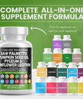 Clean Nutraceuticals Saw Palmetto Pumpkin Seed Oil Pygeum Sunflower Lecithin Stinging Nettle Cranberry - Prostate Supplements For Men With Lycopene - 90 Caps