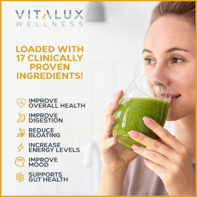 EPN Supplements Vitalux || #1 Rated Premium Greens & Reds Superfood Powder || Immune Function, Added Antioxidants, Loaded W/ Digestive Enzymes | 17 Powerful Ingredients | 3Rd Party Tested, Vegan + Usa Made - 28 Days