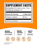 Bulksupplements.Com Nac Powder - N-Acetyl Cysteine 600Mg, Nac Supplement - Antioxidant Support, Gluten Free - 600Mg Per Serving, 167 Servings, 100G (3.5 Oz) (Pack Of 1)