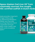 Jigsaw Health Alaskan Cod Liver Oil Softgels, 180 Softgels