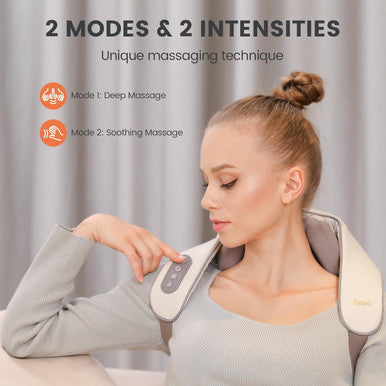 Breo N5 Mini Neck Massager With Heat, Electric Massager For Neck And Shoulder, Deep Massage At Home, Muscle Relaxation Gifts