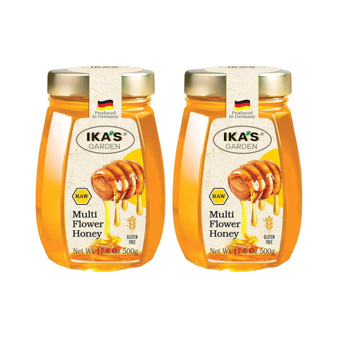 Ika's Garden Raw Manuka Honey with Blossom Honey - 100% Pure, Unfiltered, Gluten-Free Ã¢â‚¬â€œ Product of Germany, 17.6 oz (500g) Jar