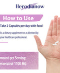Herodianow Ultra High Purity Resveratrol, 1100Mg Trans-Resveratrol Supplement, Aging, Immune System, 60 Capsule(Pack Of 2)