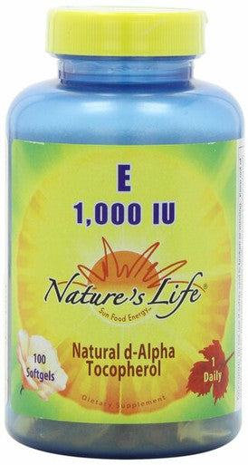 Nature's Life Vitamin E, 1,000 IU | 100 ct