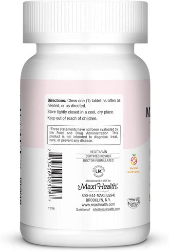 Maxi Health Chewable Digest - Natural Digestive Enzymes - Quick Acting - 90 Chewies - Kosher (MD)