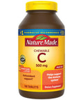 Nature Made Chewable Vitamin C 500 Mg Tablets 150 Count Value Size To Help Support The Immune System