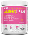 AminoLean Pre Workout Energy (Pink Lemonade 30 Servings) with AminoLean Recovery Post Workout Boost (Blue Raspberry 30 Servings)