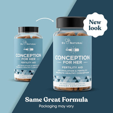 Eu Natural Conception Fertility Supplements for Women 3-Pack Bundle Aids Ovulation Hormonal Balance & Regular Cycles Prenatal Vitamin Support with Myo-Inositol Folate Folic Acid Vitex 180 Capsules