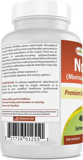 Best Naturals Noni 400 mg 240 Capsules