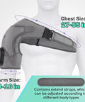 Democe Cordless Heated Shoulder Wrap Shoulder Massager For Men Women Heating Shoulder Brace Heating Pad 3 Heating Settings And Vibrations