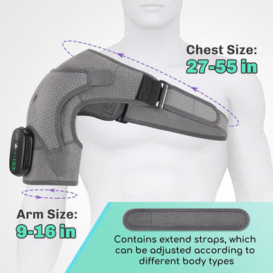 Democe Cordless Heated Shoulder Wrap Shoulder Massager For Men Women Heating Shoulder Brace Heating Pad 3 Heating Settings And Vibrations