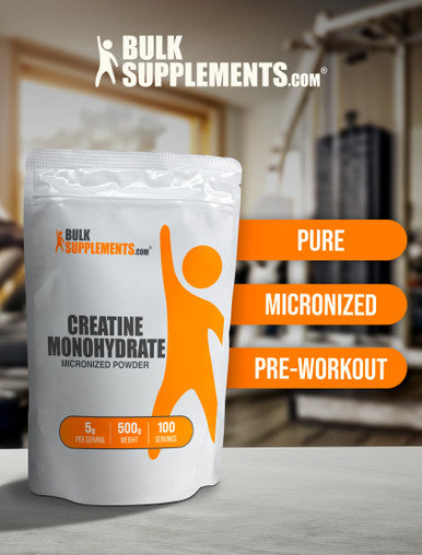 Bulksupplements.Com Creatine Monohydrate Powder - Creatine Supplement, Micronized Creatine, Creatine Powder - Unflavored & Gluten Free, 5G (5000Mg) Per Servings, 500G (1.1 Lbs) (Pack Of 1)