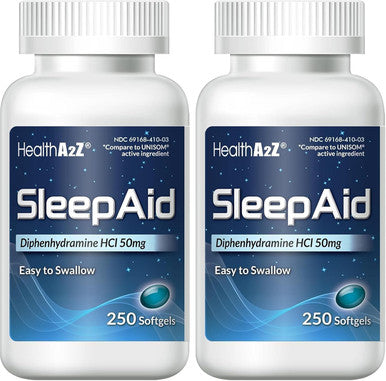 HealthA2Z Sleep Aid Diphenhydramine Softgels Supports Deeper Restful Sleeping