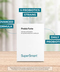 Supersmart Probio Forte 8 Billion MicroOrganisms per Capsule Probiotics for Women Men Immune System Booster with Lactobacillus Acidophilus NonGMO GlutenFree 60 DR Caps