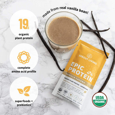 Sprout Living Epic Protein Vanilla Lucuma, 2 Pound