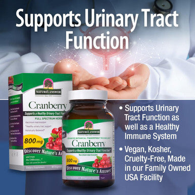 Nature'S Answer Cranberry Fruit | Dietary Supplement | Supports a Healthy Urinary Tract Function & Healthy Immune System | Vegetarian Kosher & Vegan 90 Capsules (2 pack)