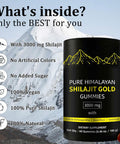 Shilajit Gummies UltimaPeak Pure Himalayan Shilajit for Men Lab Tested No Added Sugar Ashwagandha Gokshura Fulvic Acid & 85+ Trace Minerals for Men Women NonGMO 60 Gummy