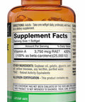 Mason Natural Vitamin A Beta Carotene 25,000 IU - Supports Healthy Vision, Cell Function & Immune Function, 100 Softgels (Pack of 3)