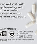 Sports ResearchÃ‚Â® Magnesium Glycinate - Supports Restful Sleep & Enzymatic Processes - 160 mg Chelated Magnesium - Vegan Capsule - 90 Count