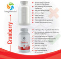 LongLifeNutri Cranberry 500Mg 180 Vegetarian Capsules | Uti | Pure Fruit Concentrate Extract 25,000 Mg | Plus Vitamin C & E | Herbal Supplement | Potent Natural Fresh Pill Complex
