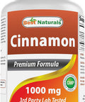 Best Naturals Cinnamon 2000 mg Equivalent with Chromium 400 mcg per Serving - Metabolism Support - 180 Capsules