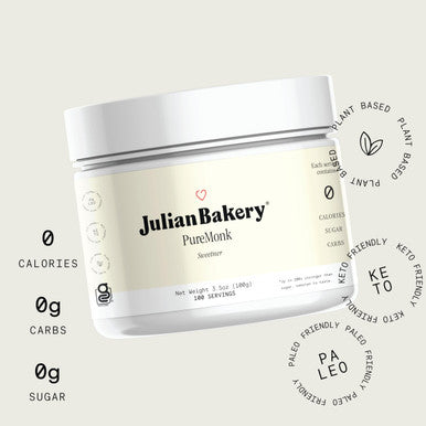Julian Bakery Pure Monk | v25% Monk Fruit Extract | Sweetener | Sugar Free | 3.5oz | 100 Servings