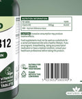 Natures Aid Vitamin B12 1000 g Sublingual Supplement - 90 Tablets