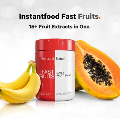 Codeage Instantfood Fast Fruits Over 15 Fruits Powders Equivalent All-in-One Vegan Daily Whole Food Vitamins - Berries Antioxidant Polyphenols & Bioflavonoid Multivitamin Non-GMO 90 Capsules