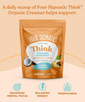 Four Sigmatic Think Vanilla Coconut Coffee Creamer By | Organic Coffee Creamer With Lion S Mane And L-Theanine | Powdered Coconut Creamer | Non Dairy Creamer Powder | 4.23 Oz
