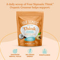 Four Sigmatic Think Vanilla Coconut Coffee Creamer By | Organic Coffee Creamer With Lion S Mane And L-Theanine | Powdered Coconut Creamer | Non Dairy Creamer Powder | 4.23 Oz