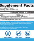 Doctor's Best MSM Supplement 1500mg, 120 Tablets for Men & Women