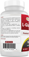 Best Naturals L-Glutamine 1000mg Fuel for Workout (Non-GMO) Tablets 180 Count