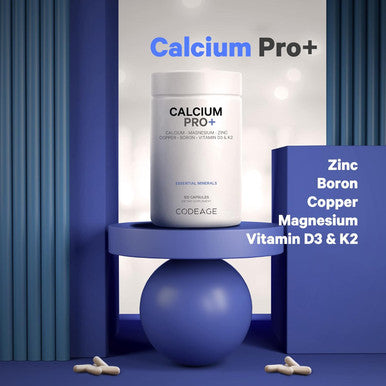 Codeage Calcium 500mg Supplement Vitamin D3 Magnesium Zinc Copper Boron Vitamin K2-2-Month Supply - Elemental Calcium Pills & High Calcium Vitamins Non-GMO - 120 Capsules