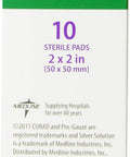 Curad Non-Woven Pro-Gauze 2" x 2" 10 Count Pack of 6