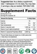 Zorbz Liposomal Vitamin C Purity Products 1000 mg OrangeSherbet Flavored Creamy Liquid VitaminC Fermented Made Without GMO Stomach Friendly Premium Absorption Immune Health 16 fl. oz.