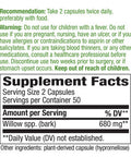 Nature'S Way Willow Bark, Traditional Relief Of Discomfort Due To Occasional Overexertion*, Non-Gmo Project Verified, 800 Mg Per Serving, 100 Vegan Capsules