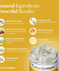 Naturallymum NaturallyMum - Wild Yam Cream for Hormone Balance for Women [Natural] - Support for Womens Perimenopause & Menopause - Wild Yam Balancing Cream - Wild Yam Hormone Cream for Women - Honey - Made in UK