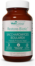 NutriCology RestoreBiotic Saccharomyces Boulardii GI Health Probiotic 120 Vegetarian Capsules