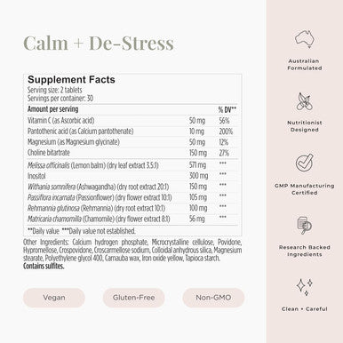 JSHealth Calm + Destress Supplement - 60 Capsules