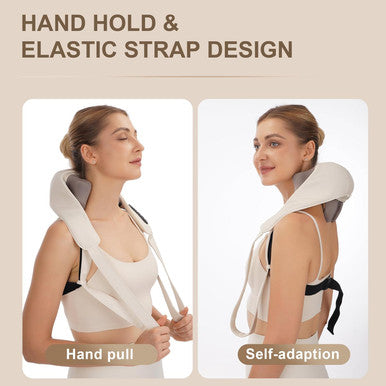 Electric Neck And Shoulder Massager With Heat, Cordless Kneading Back Trapezius Shiatsu Massage Pillows For Pain Relief Deep Tissue Ideals
