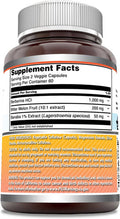 Amazing Nutrition Formulas Berberine with Bitter Melon & Banaba Extract Complex | 1250 Mg Per Serving | Veggie Capsules | Non-GMO | Gluten- | Made in USA (120 Count)